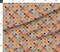 Geometric Houndstooth Circles Traditional Orange Beige Green Blue Brown Classic Pattern Check Custom Printed Fabric by Spoonflower Various Fabrics by the Yard or Fat Quarter